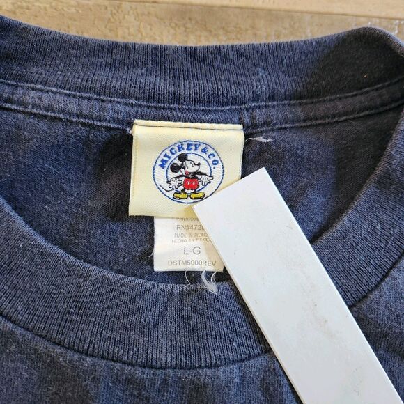 Disney Mickey Mouse Tatoo Style Distressed Graphic T-shirt Size Large - Picture 5 of 7